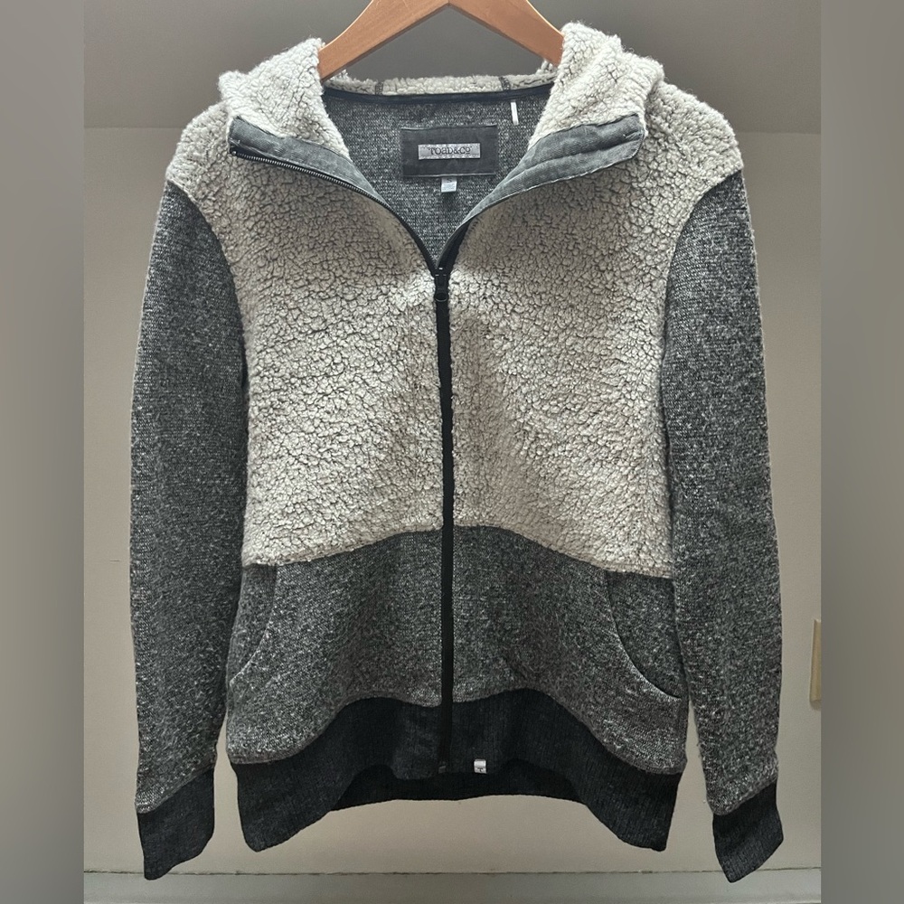 Toad&Co Zip Up Colorblock Hoodie Sweater